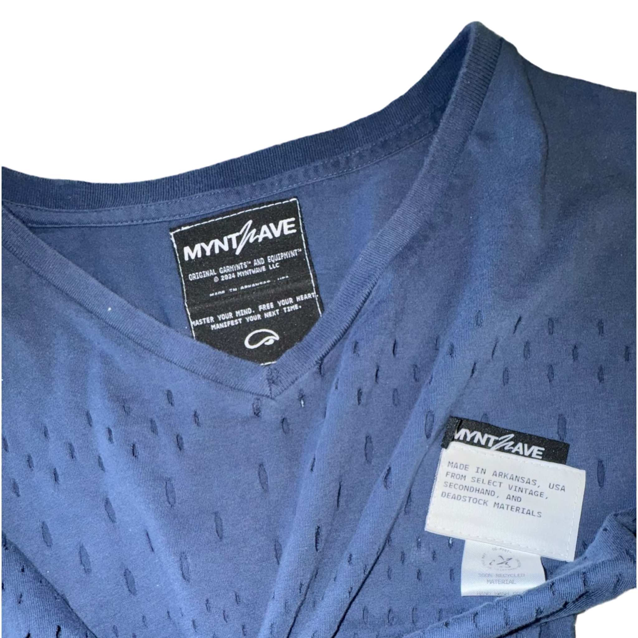 OG-MYNT™ CONVERTIBLE LASER TIE TOP // NAVY