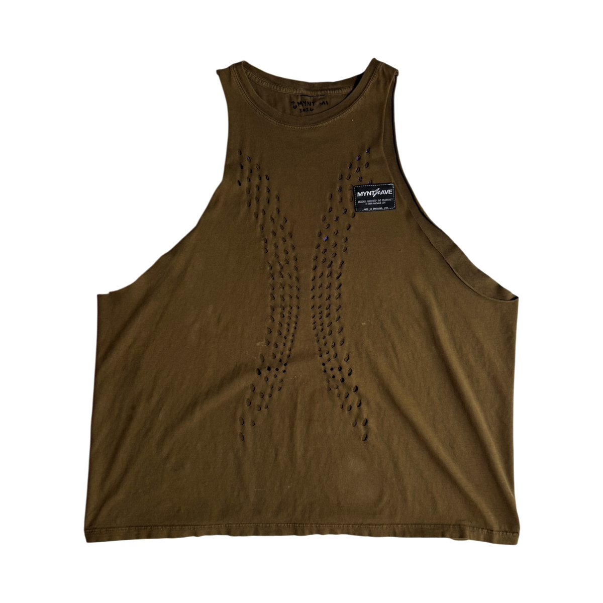 OG-MYNT™ 'FORCEFIELD' CUTOFF TANK #4 — LIGHT BROWN