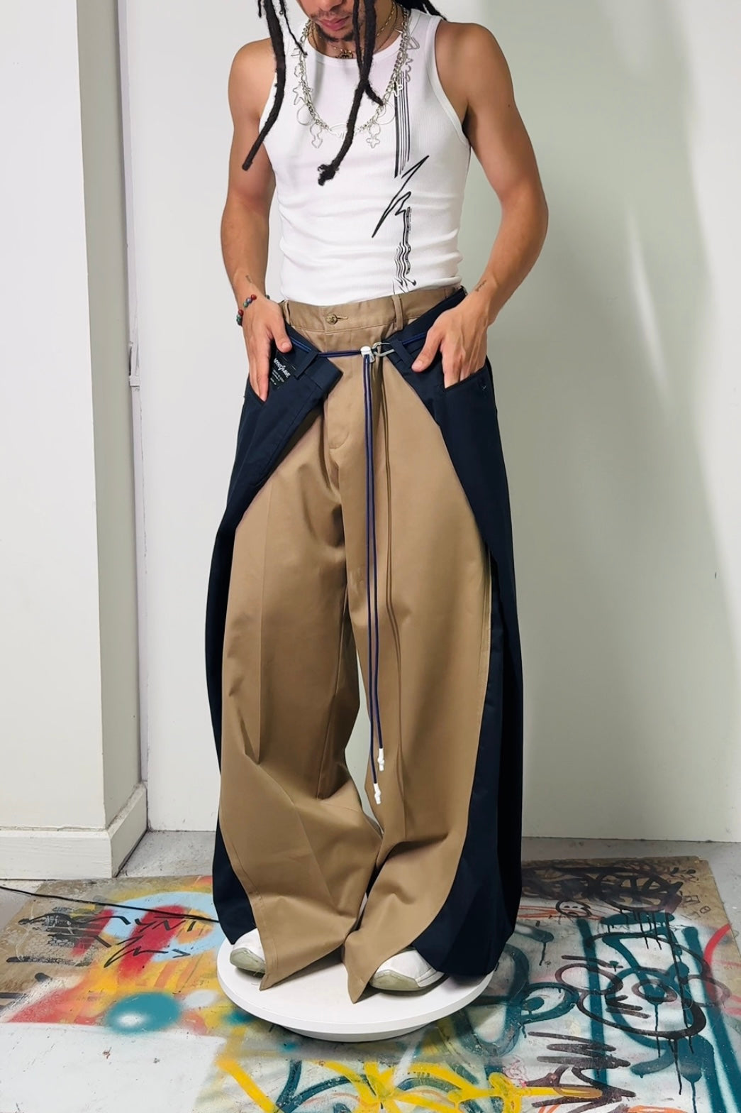 OG-MYNT™ DOUBLE-WIDE SLACK #17 [KHAKI/NAVY]
