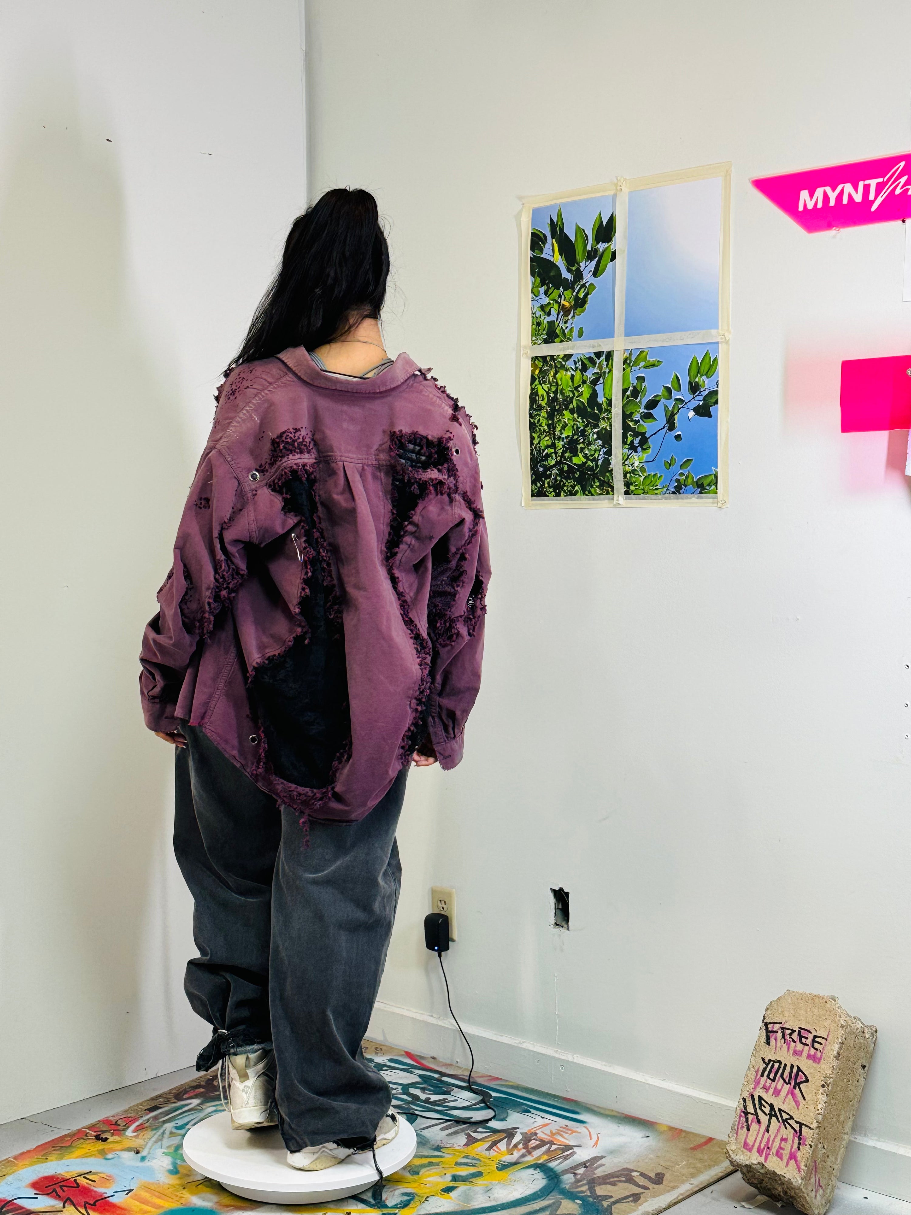 OG-MYNT™ LASER DISTRESSED LACE PATCHWORK SHIRT #2