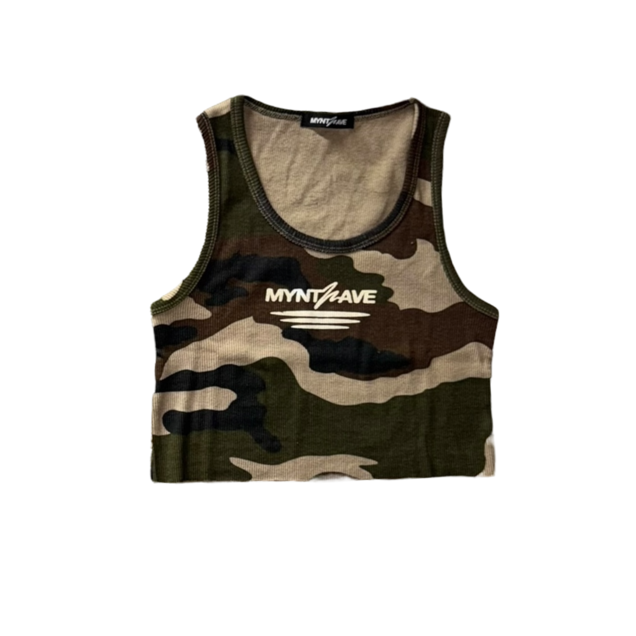 OG-MYNT™ CROP LOGO TANK // CAMO