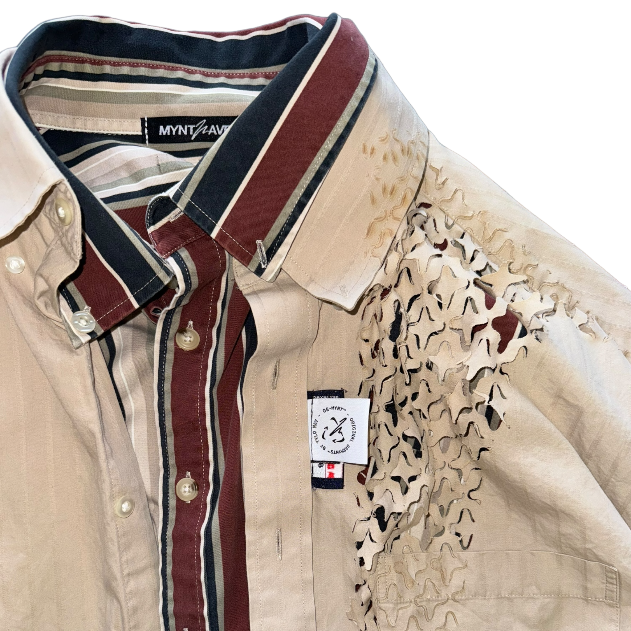 OG-MYNT™ LASER DISTRESSED DOUBLE LAYERED SHIRT #1