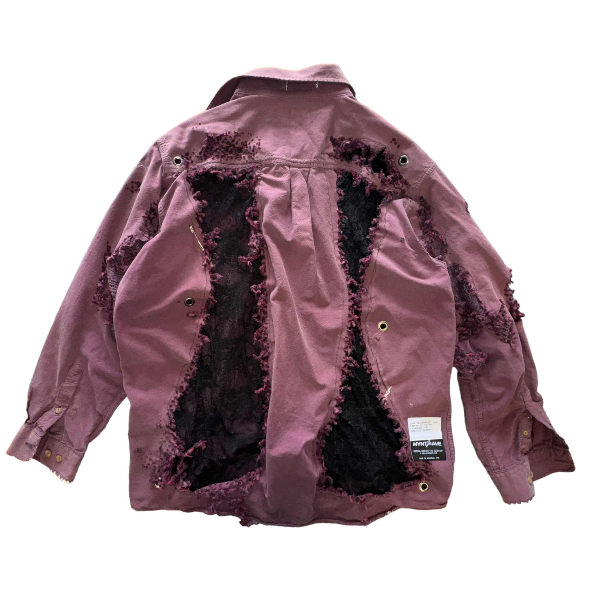 OG-MYNT™ LASER DISTRESSED LACE PATCHWORK SHIRT #2