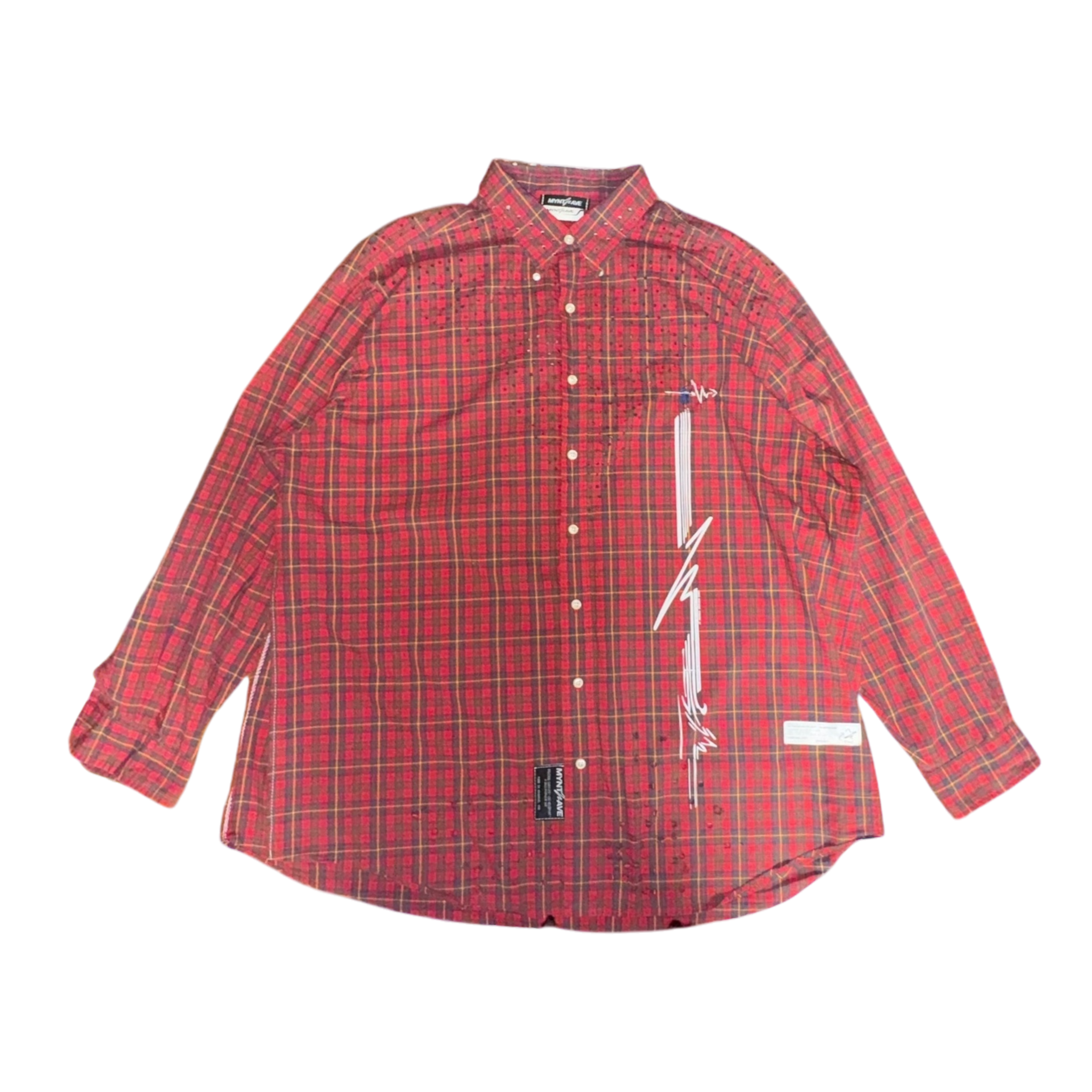 OG-MYNT™ SIDE-SPLIT SHIRT #5 // RED PLAID