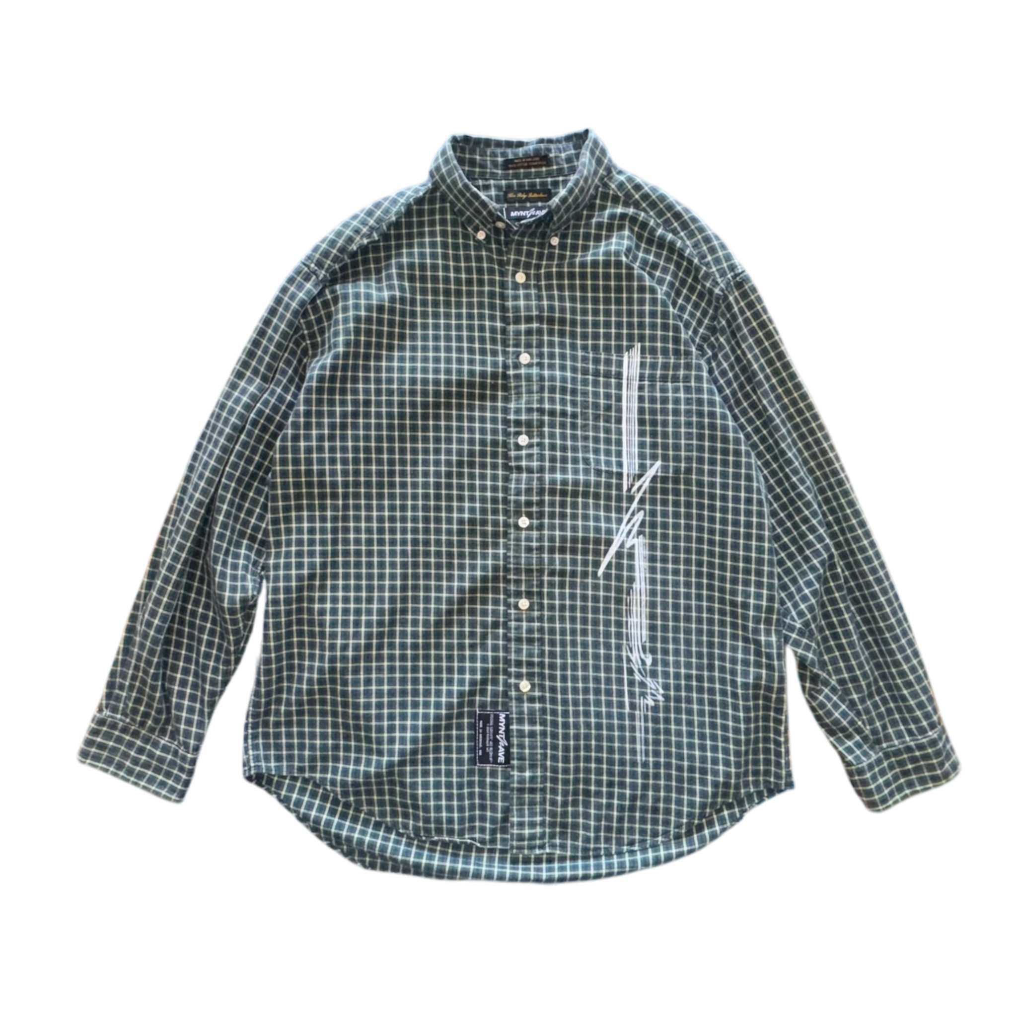 OG-MYNT™ SIDE-SPLIT SHIRT #3 // DARK GREEN PLAID