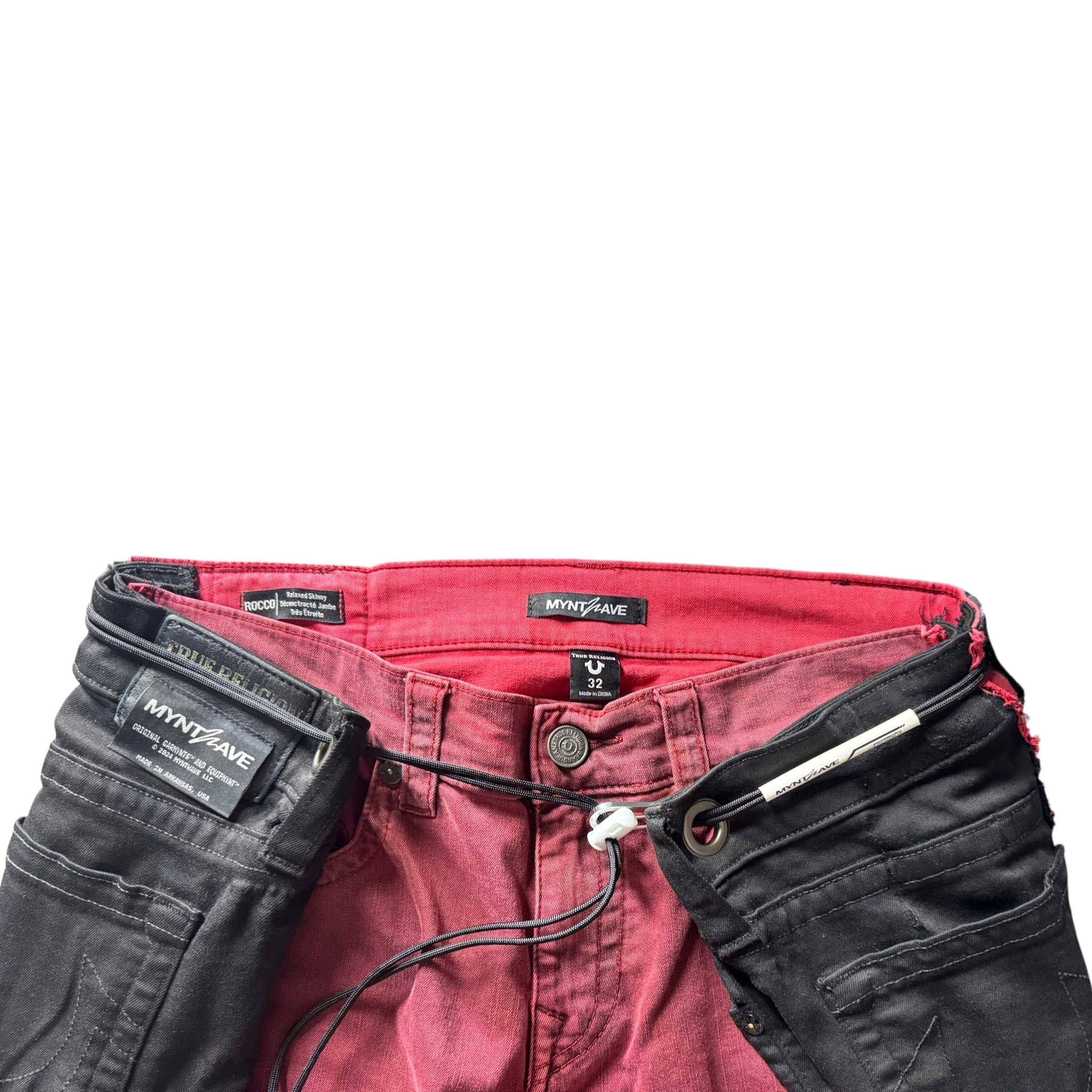 OG-MYNT™ DOUBLE-WIDE JEAN #6 [RED/BLACK]