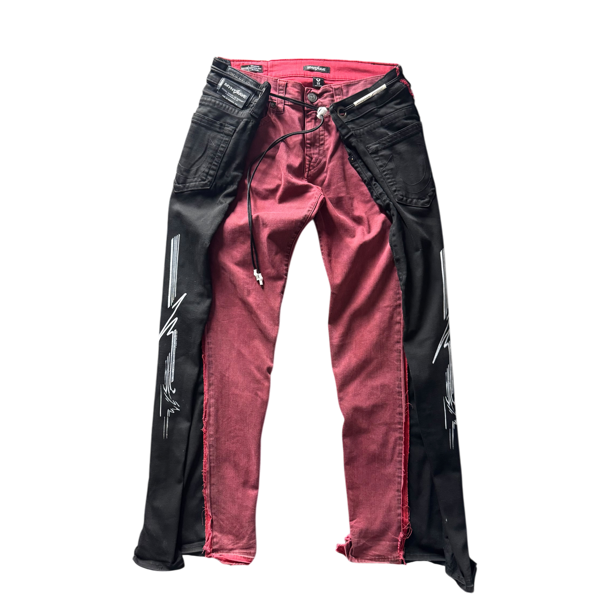 OG-MYNT™ DOUBLE-WIDE JEAN #6 [RED/BLACK]