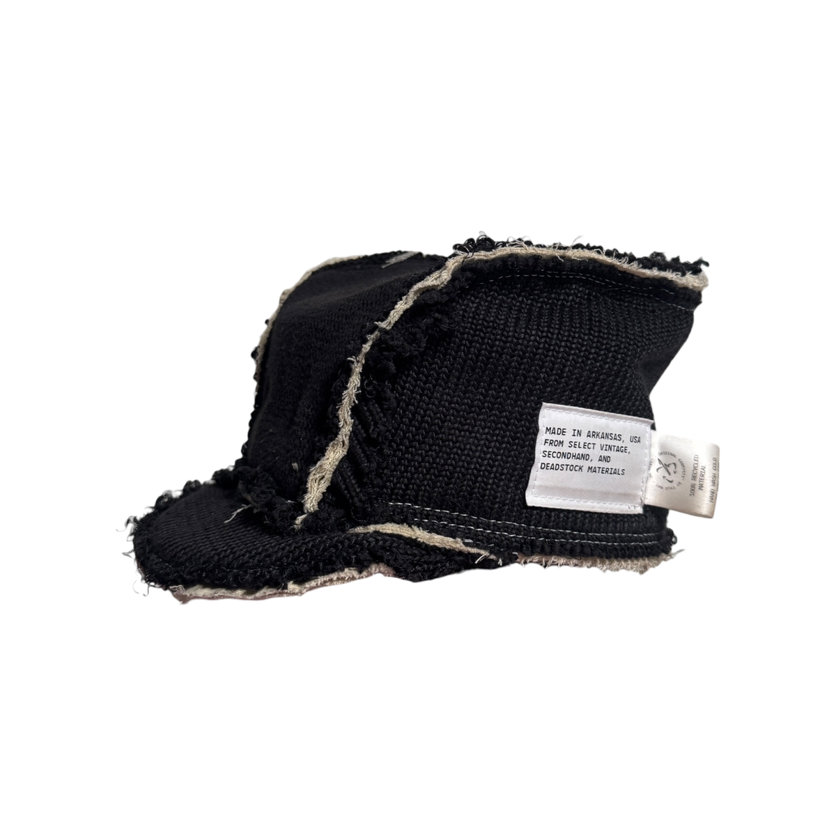 OG-MYNT™ SHORT BRIM HAT #7 — KNIT BLACK / KHAKI